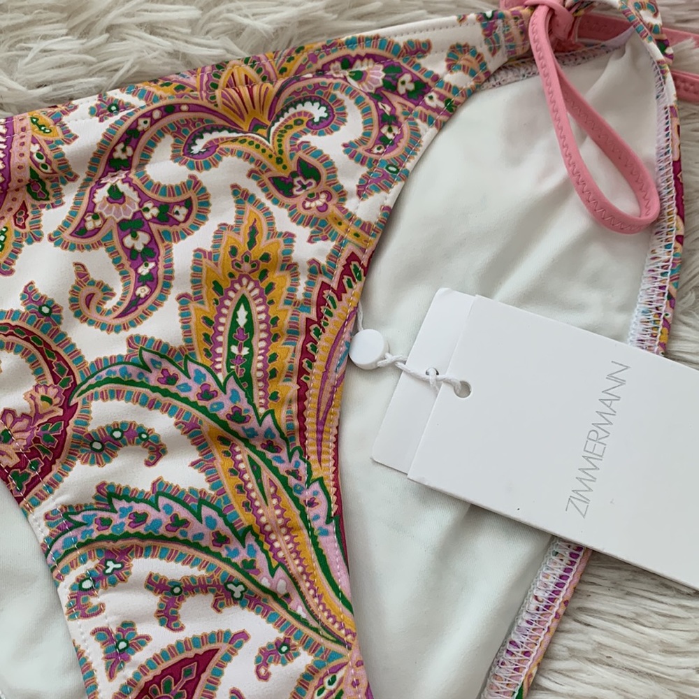Zimmerman brighton 2 piece triangle bikini set in paisley print - Picture 8 of 11